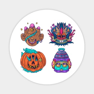 Creatures Stickers set Magnet